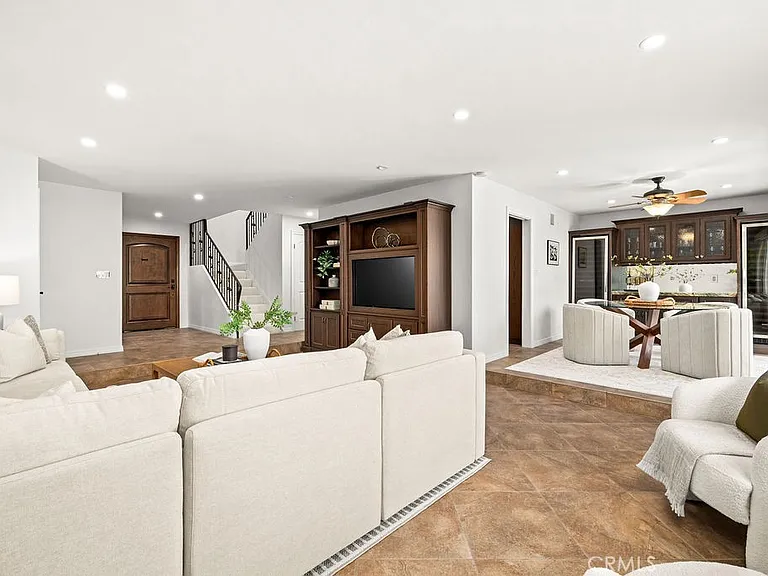 Living room and stairway
